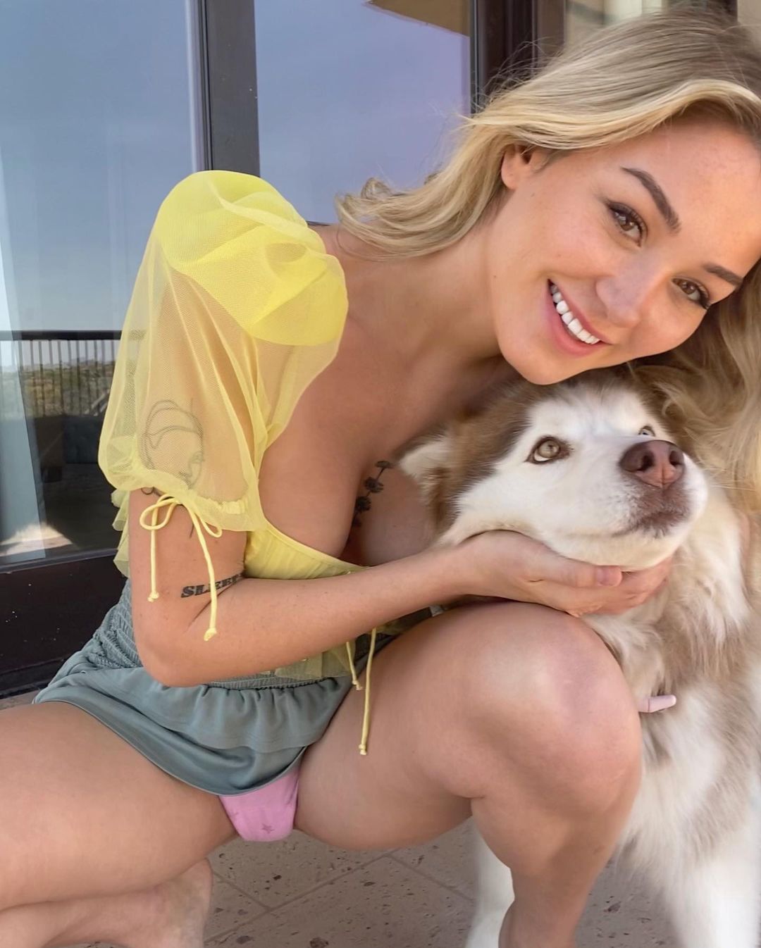 Heidi with dog