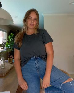 Playbody model Ali in casual clothes