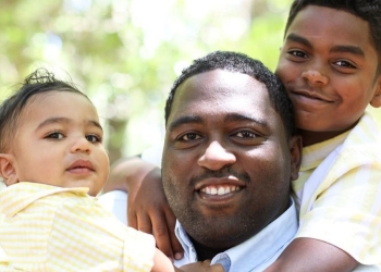 Big Bert with his sons