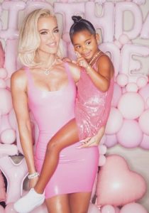 Khloe Kardashian with her daughter True