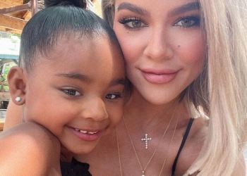 Khloe with her daughter True