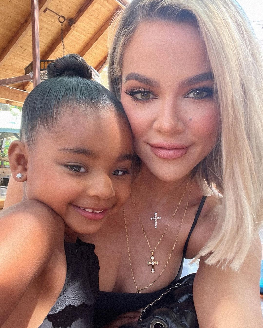 Khloe with her daughter True