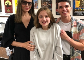 Angelina Jolie and Vivienne Jolie with Dear Evan Hansen