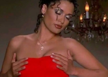 Lisa Rodriguez in red dress