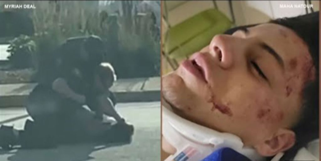Three cops beat an Arab American teenager in Oak Lawn