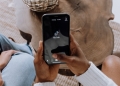 Tik Tok application opened in a phone