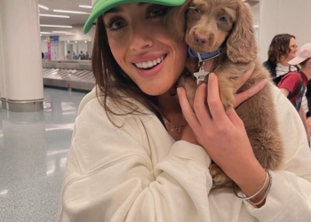 Sumner Stroh with her pet Mister