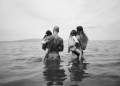 Adam and Behati with daughters