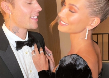 justin and hailey standing