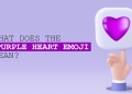 What does the purple heart emoji mean?