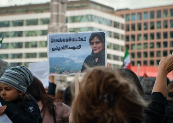 Protest in Iran for Mahsa Ahimi
