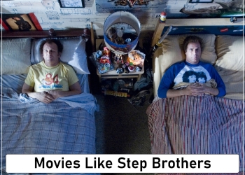 Movies Like Step Brothers Movie Scene Featuring Brennan and Dale lying on their beds