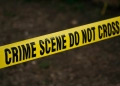 Crime scene do not cross sign