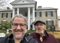 Jeff Timmer in France with travel partner