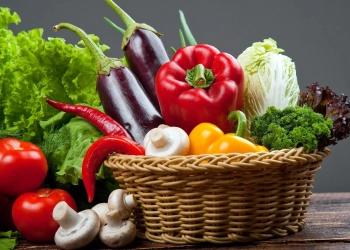 a basket of vegetables